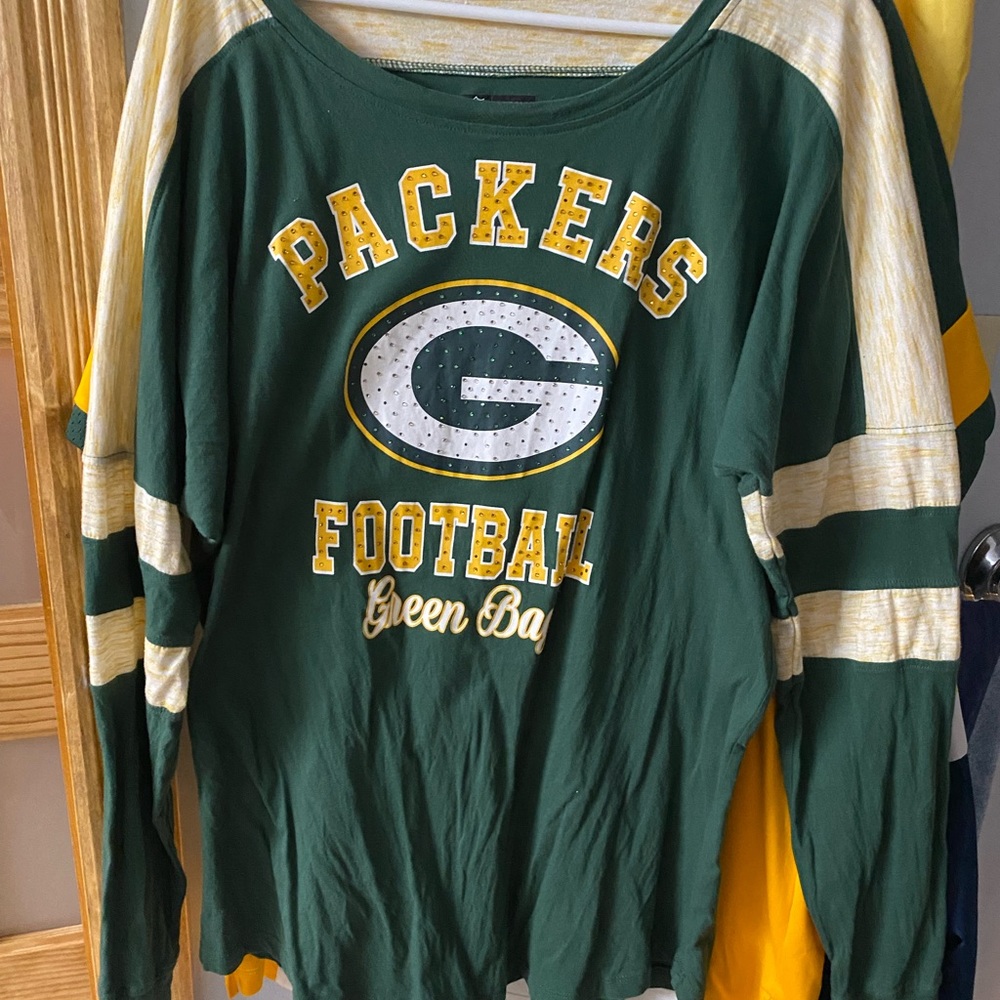 Womens XXL long sleeve Packer shirt